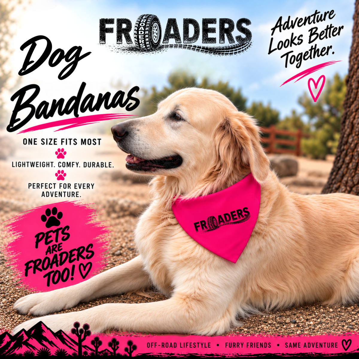 FROADERS Logo Dog Bandanas